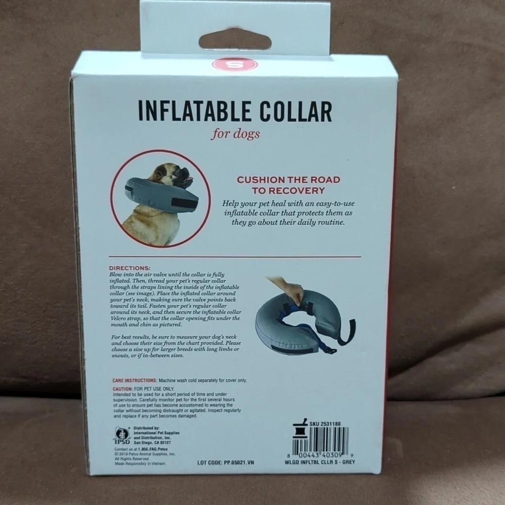 Well & Good Inflatable Collar for Dogs - Used Size Small